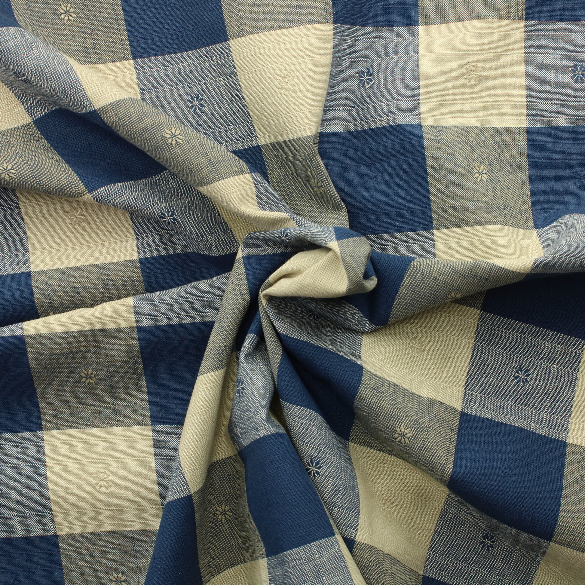 Ruudullinen pikkukukka Puuvilla - Pala