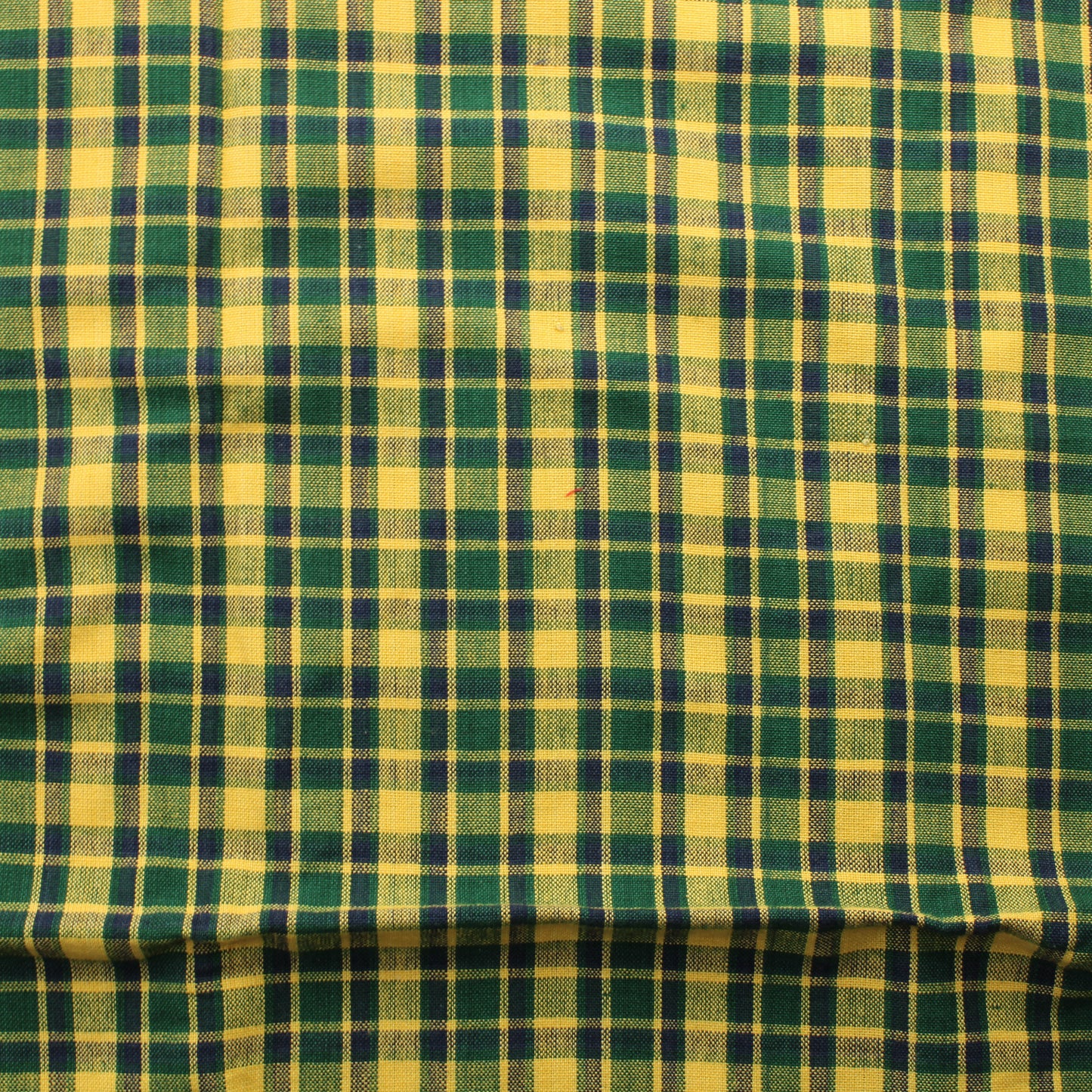 Keltasininen ruudullinen Paksu Puuvilla - Pala