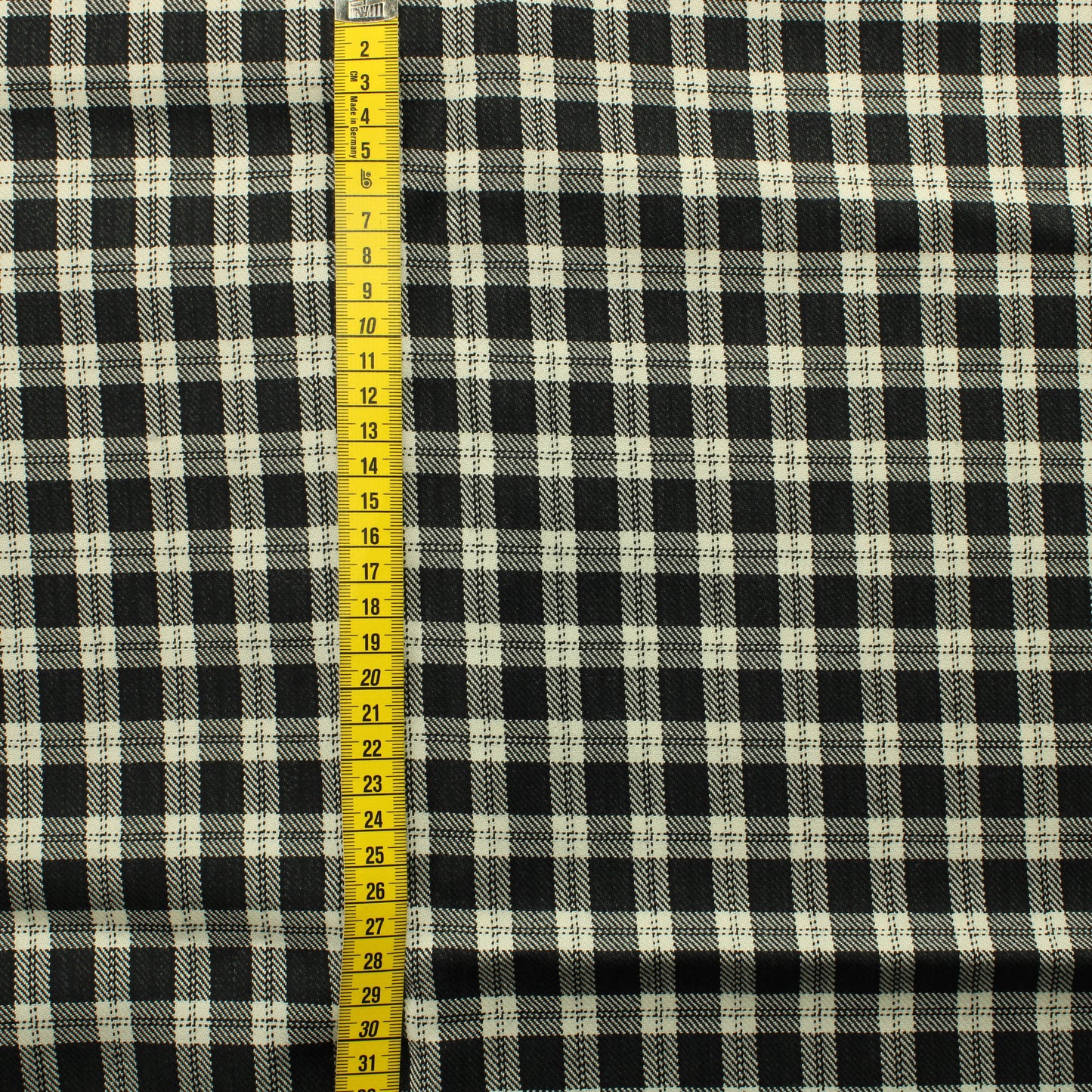 Mustavalkoinen ruudullinen Villakangas - Pala