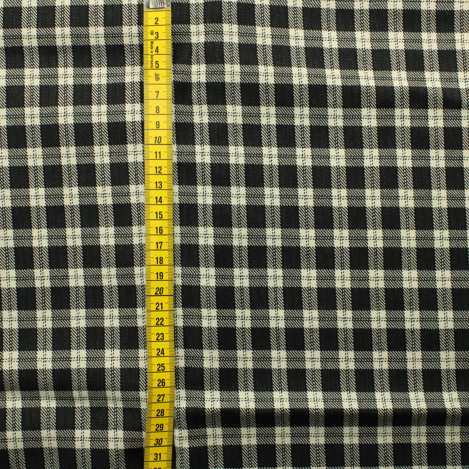 Mustavalkoinen ruudullinen Villakangas - Pala