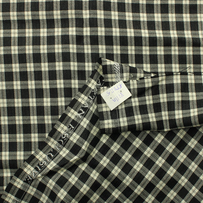 Mustavalkoinen ruudullinen Villakangas - Pala