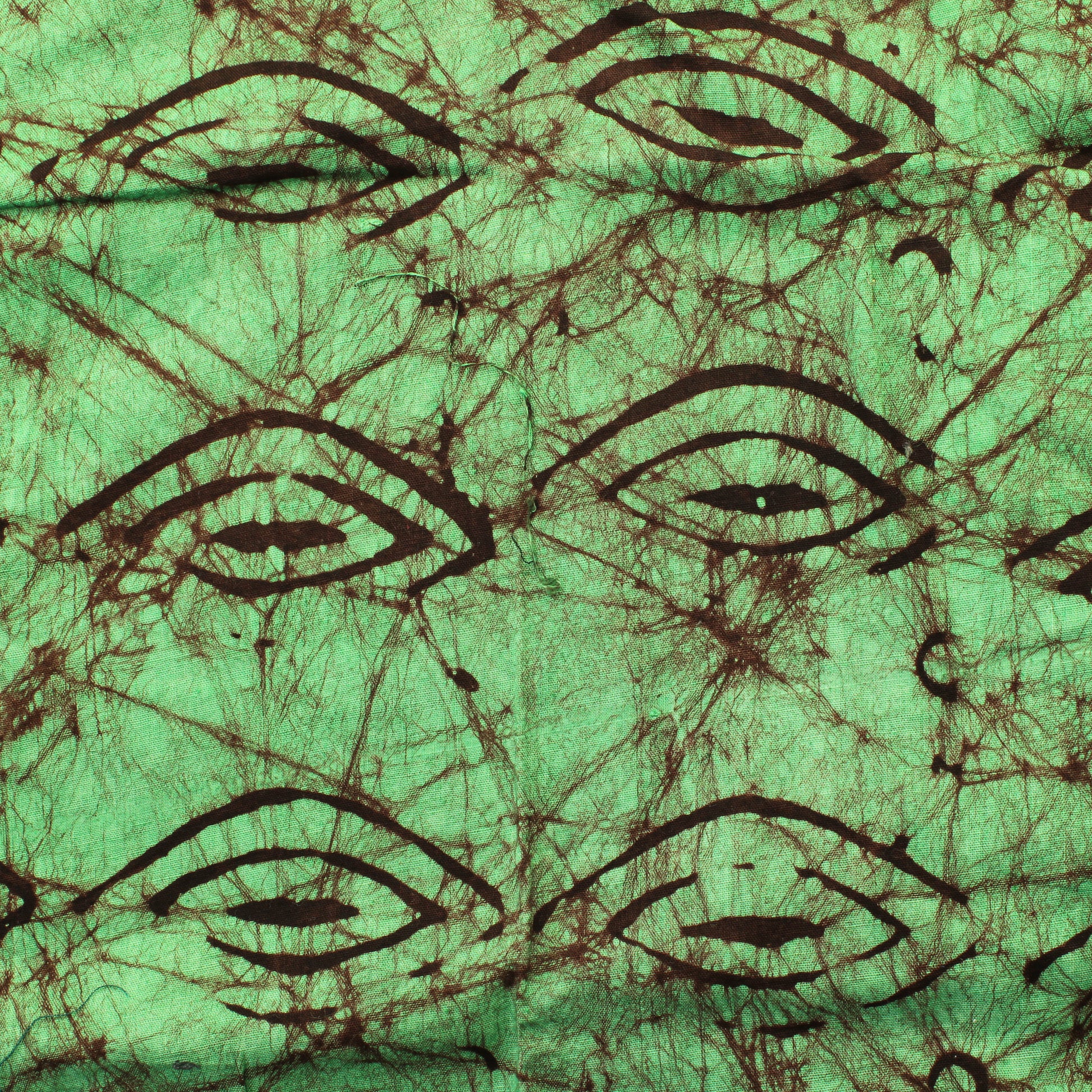 Vihreän Ruskea kuvioinen Puuvilla - Pala