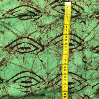 Vihreän Ruskea kuvioinen Puuvilla - Pala