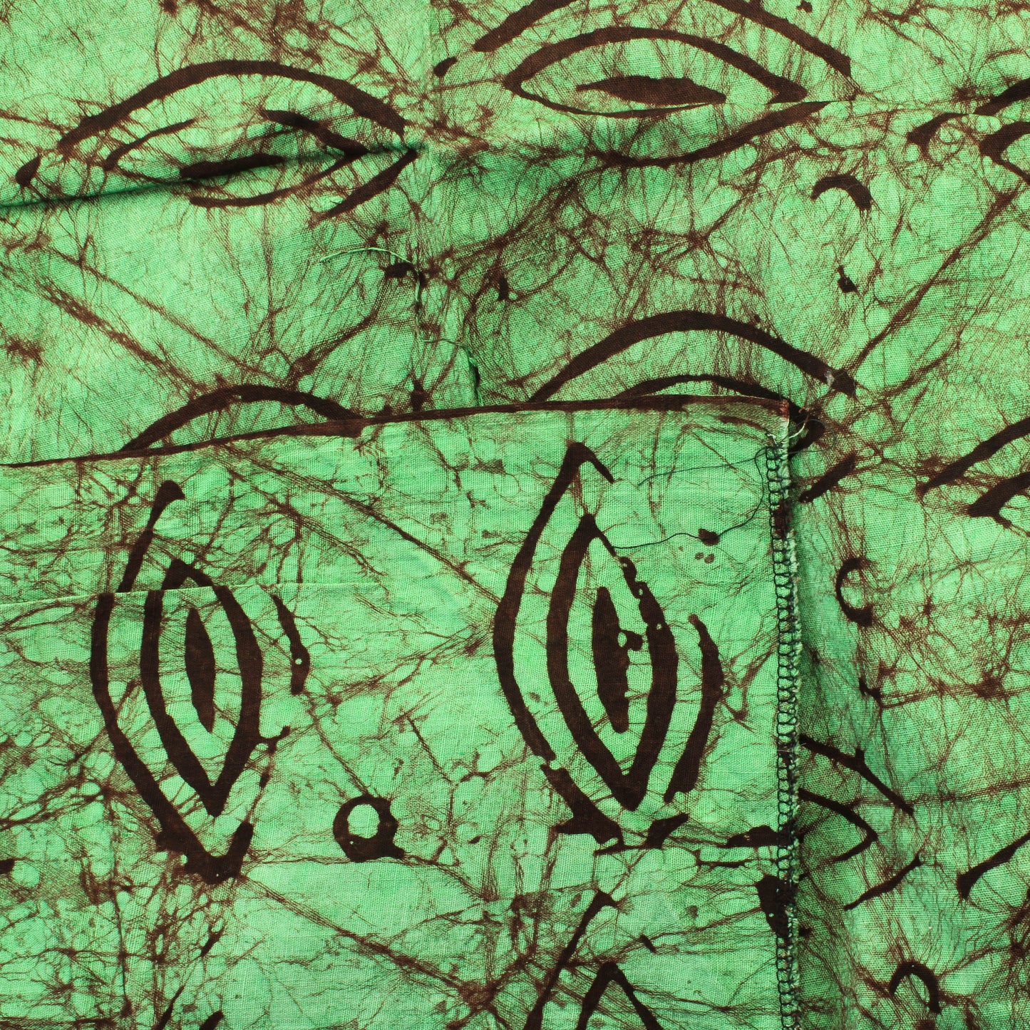 Vihreän Ruskea kuvioinen Puuvilla - Pala