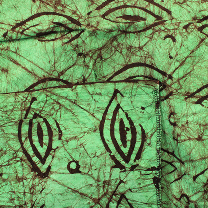 Vihreän Ruskea kuvioinen Puuvilla - Pala