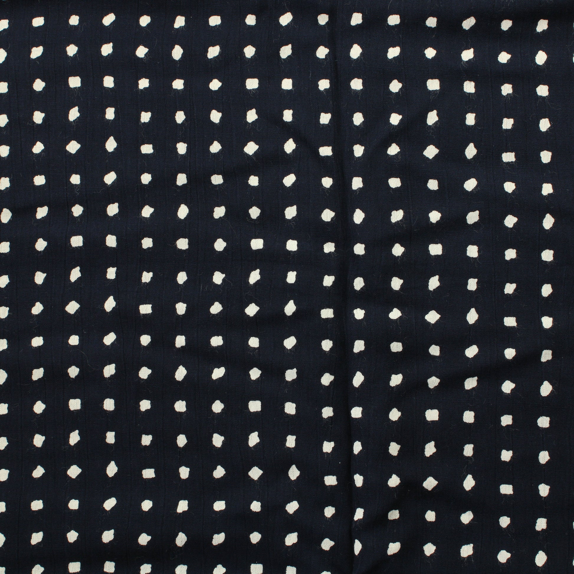 Tummansininen pilkullinen Vaatetuskangas - Pala