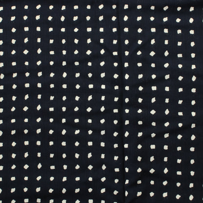 Tummansininen pilkullinen Vaatetuskangas - Pala