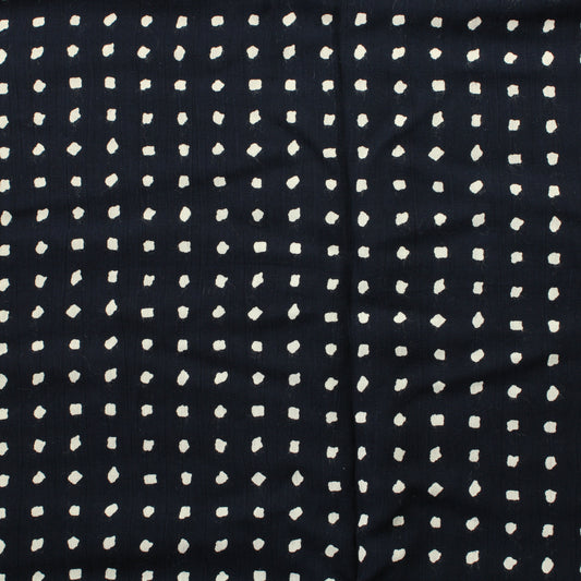 Tummansininen pilkullinen Vaatetuskangas - Pala