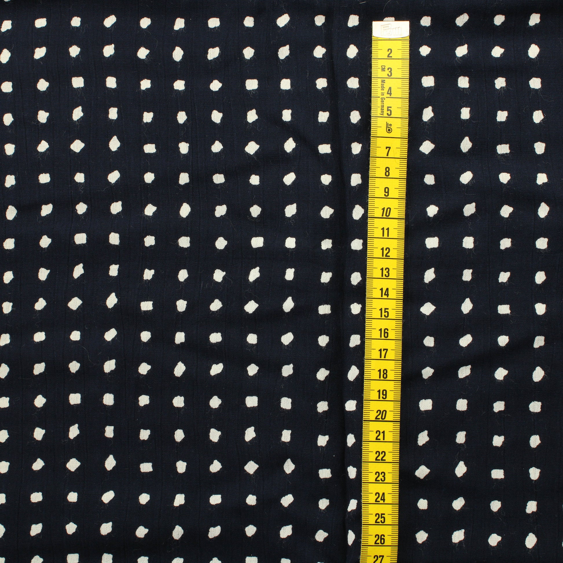 Tummansininen pilkullinen Vaatetuskangas - Pala