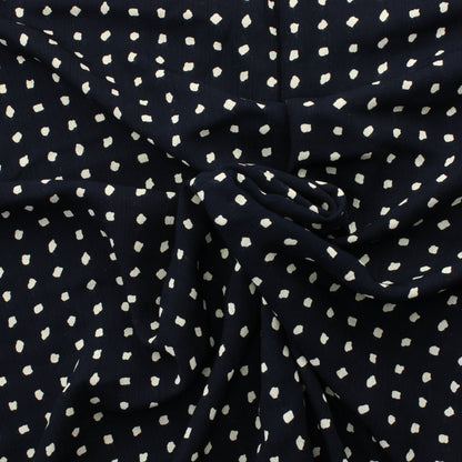 Tummansininen pilkullinen Vaatetuskangas - Pala