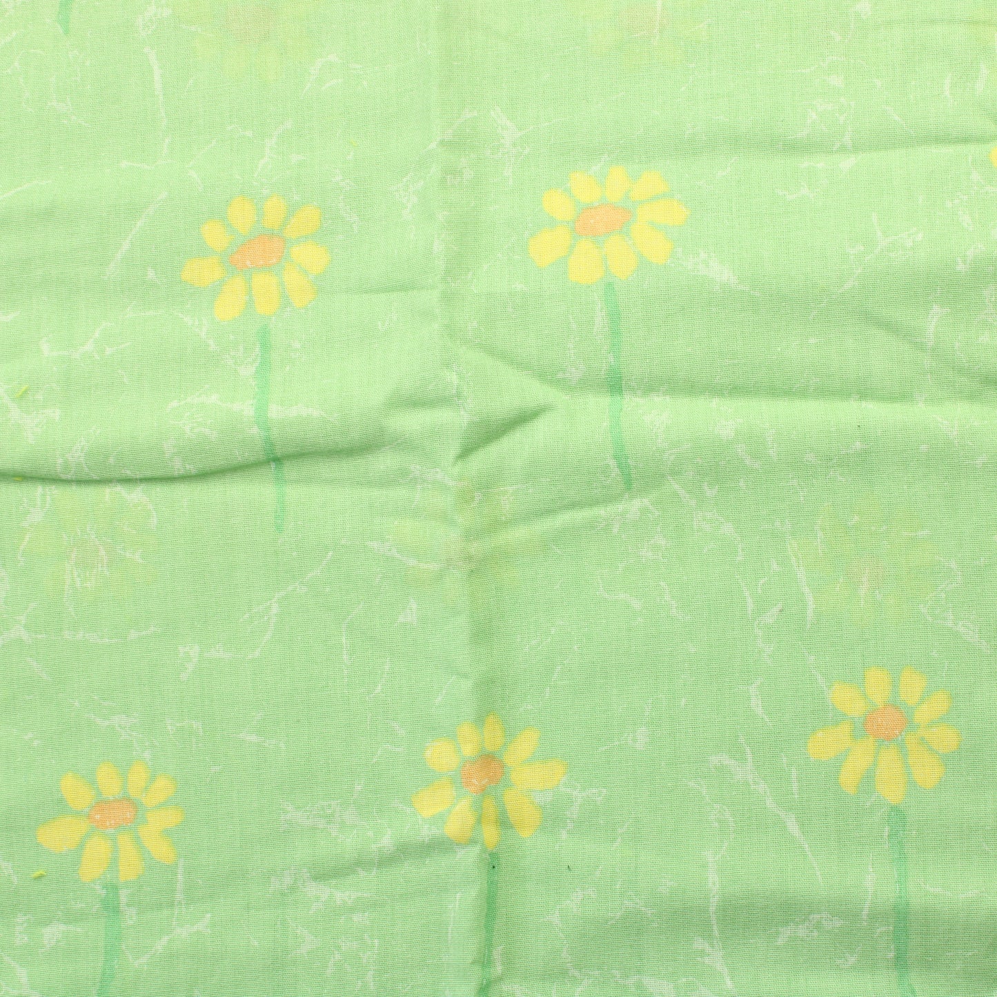 Vihreä Keltakukkainen Ohut Puuvilla - Pala