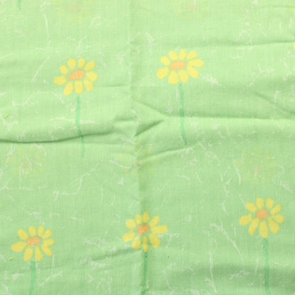 Vihreä Keltakukkainen Ohut Puuvilla - Pala