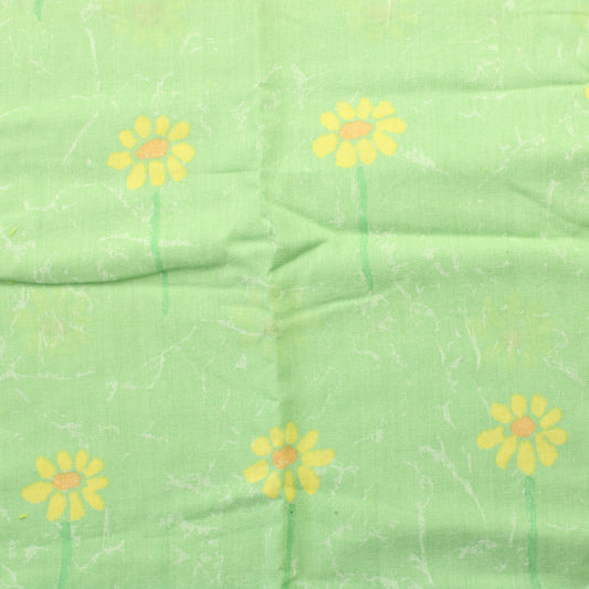 Vihreä Keltakukkainen Ohut Puuvilla - Pala