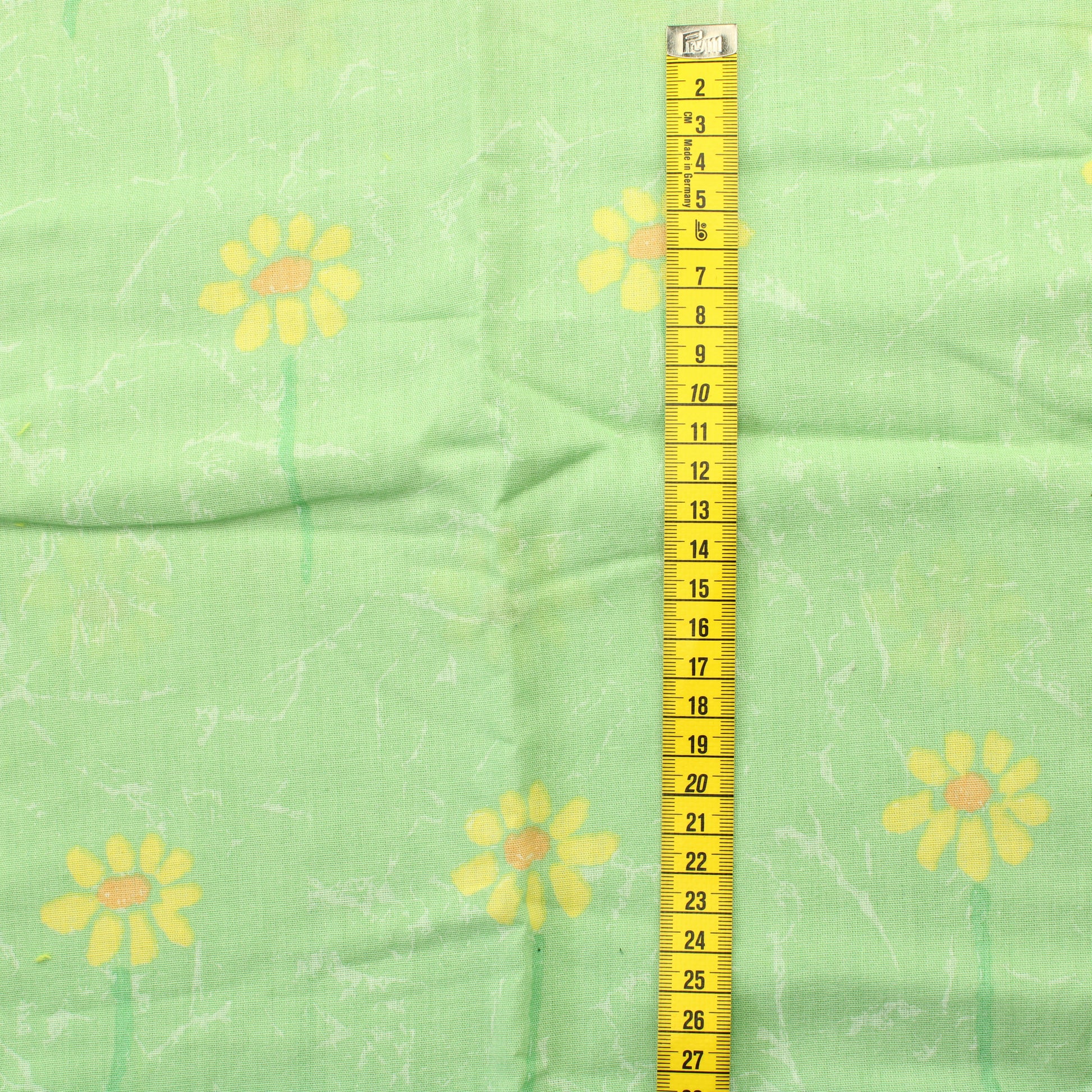 Vihreä Keltakukkainen Ohut Puuvilla - Pala