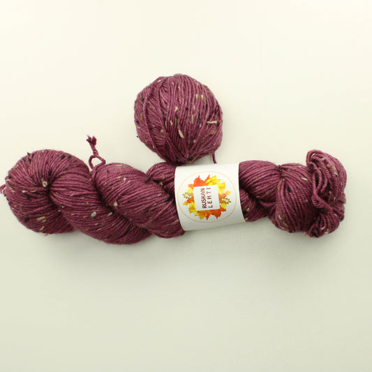 Ruskan lehti Ruskea Tweed DK Merino - punaviini vaalea  Lankapussi 56012 (150g)