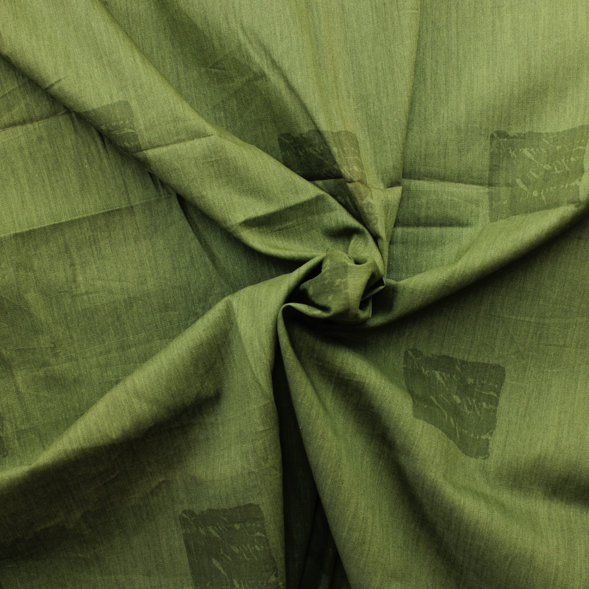 Vihreä neliökuvioinen Puuvillasekoite - Pala