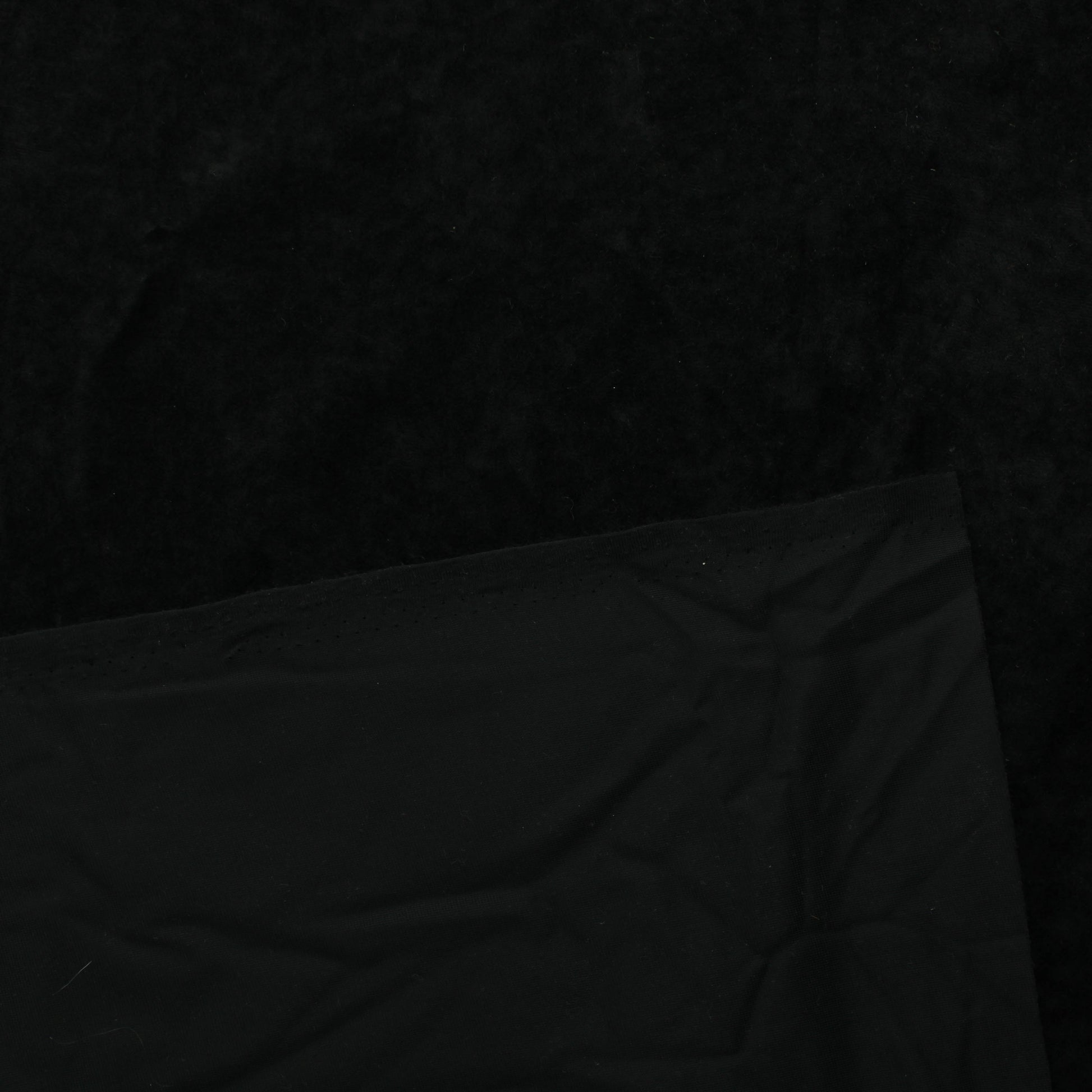 Musta Ohut Tekokuituinen Sametti - Pala