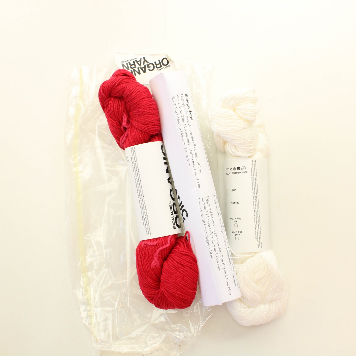 Erica Laurell Virk-kit 3klassiska grytlappar - Lankapussi (100g) (ei virkkuukoukkua)