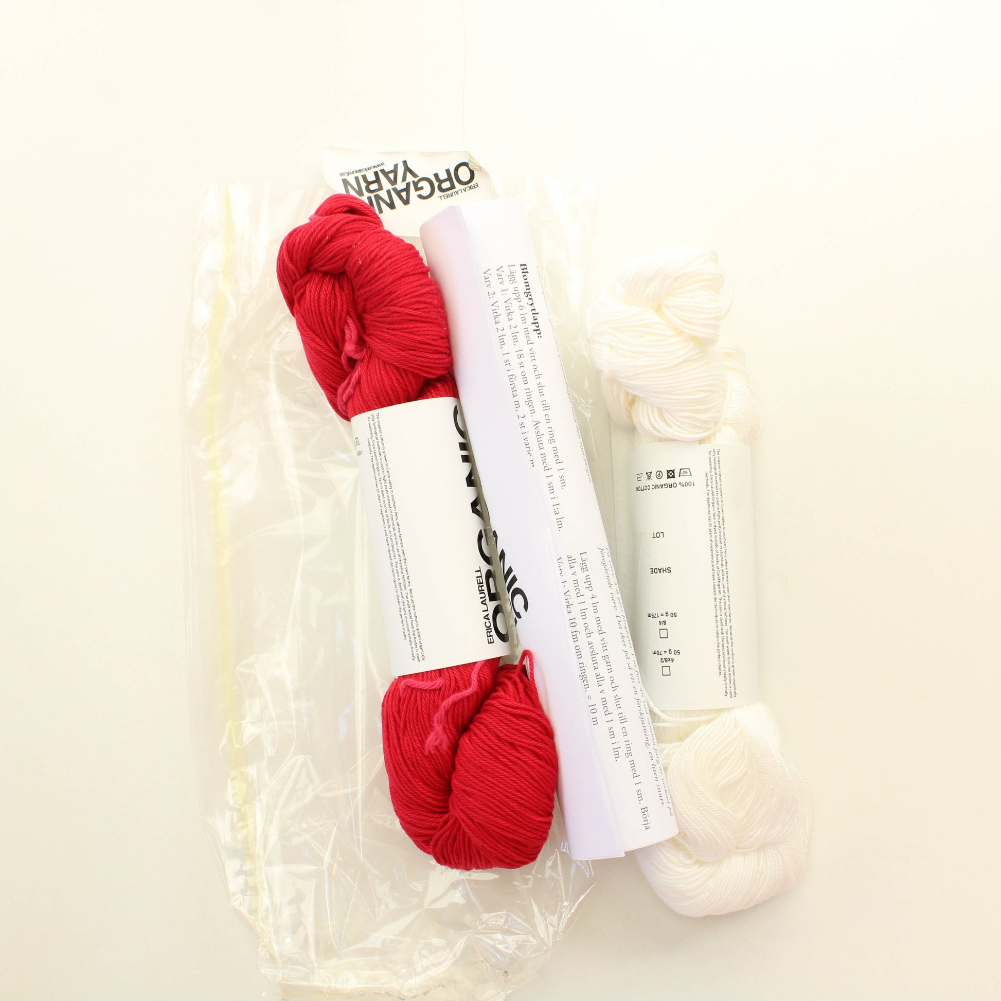 Erica Laurell Virk-kit 3klassiska grytlappar - Lankapussi (100g) (ei virkkuukoukkua)