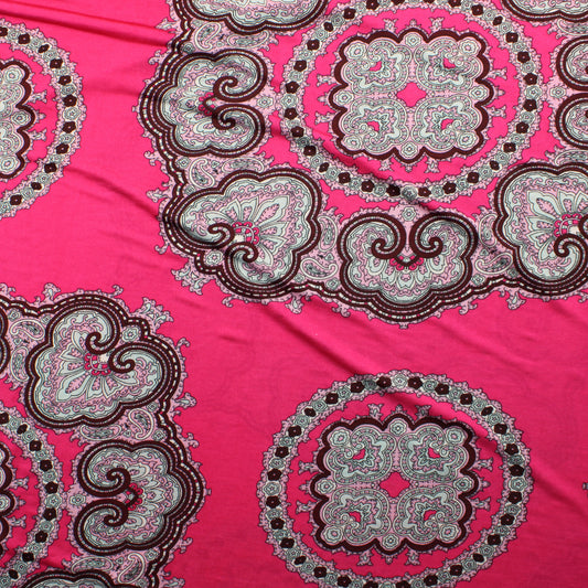 Pinkki kuviollinen Ohut Neulos - Pala