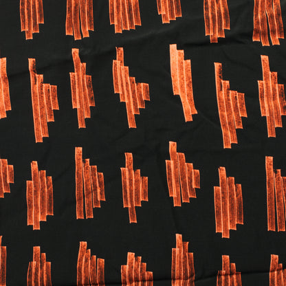 Oranssi kuvioinen Viskoosi - Pala