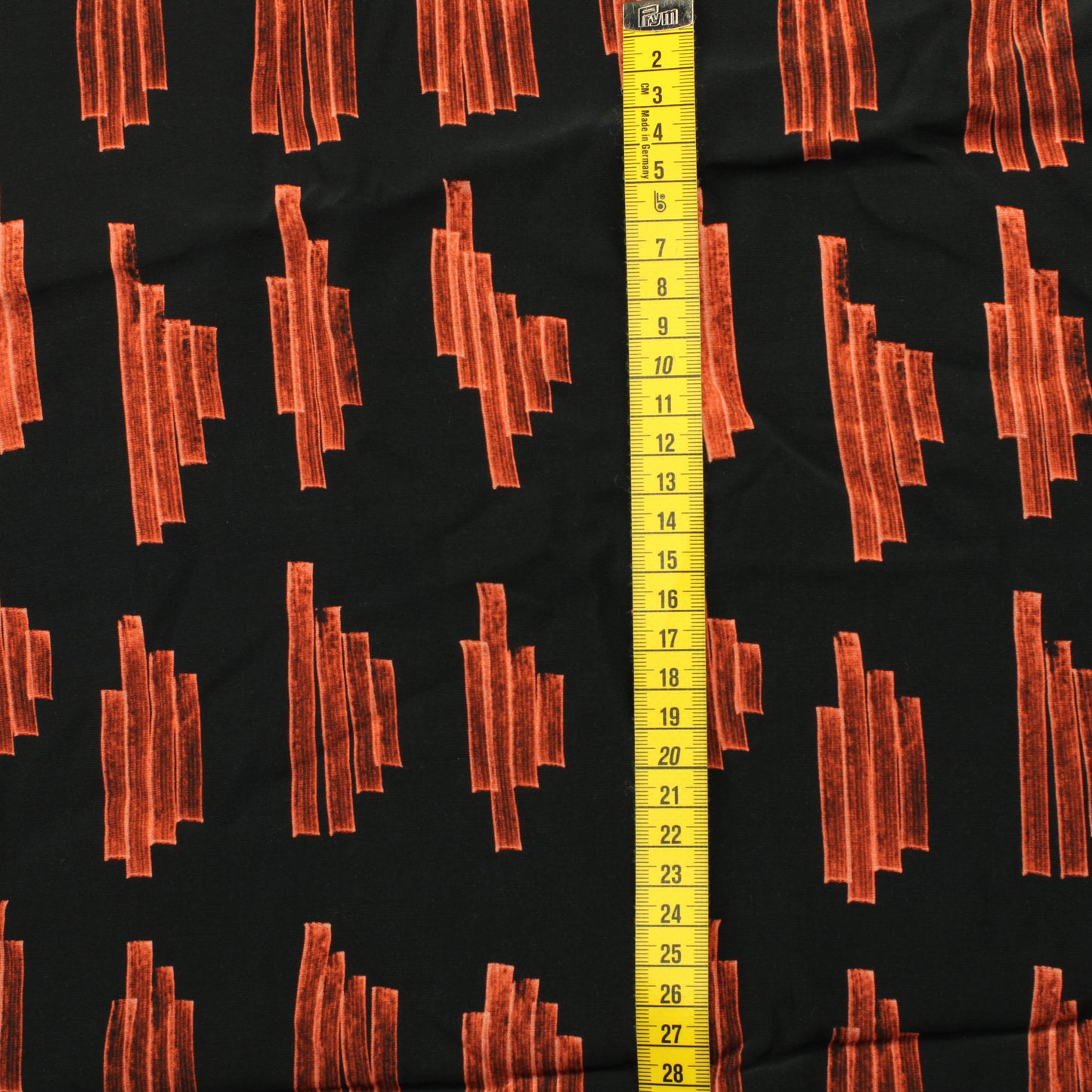 Oranssi kuvioinen Viskoosi - Pala