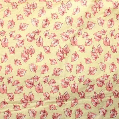 Vaaleankeltainen Lehti Ohuehko Puuvilla - Pala