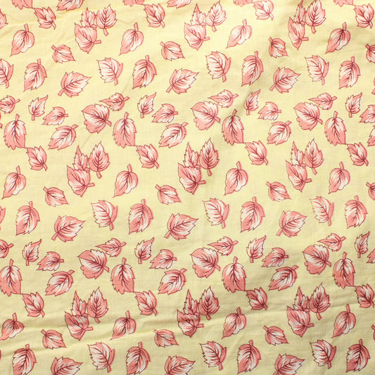 Vaaleankeltainen Lehti Ohuehko Puuvilla - Pala