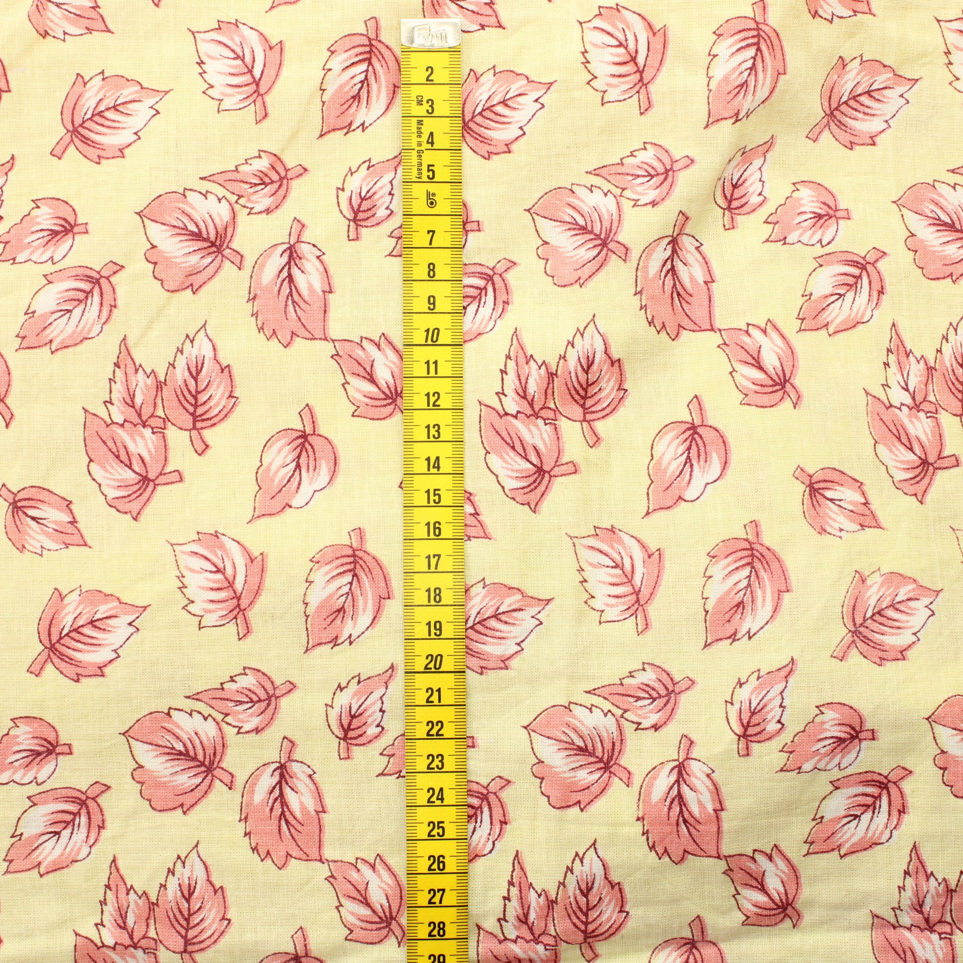 Vaaleankeltainen Lehti Ohuehko Puuvilla - Pala