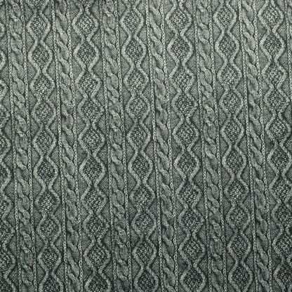 Tummanharmaa neuloskuvioinen Tekokuituinen Neulos - Pala