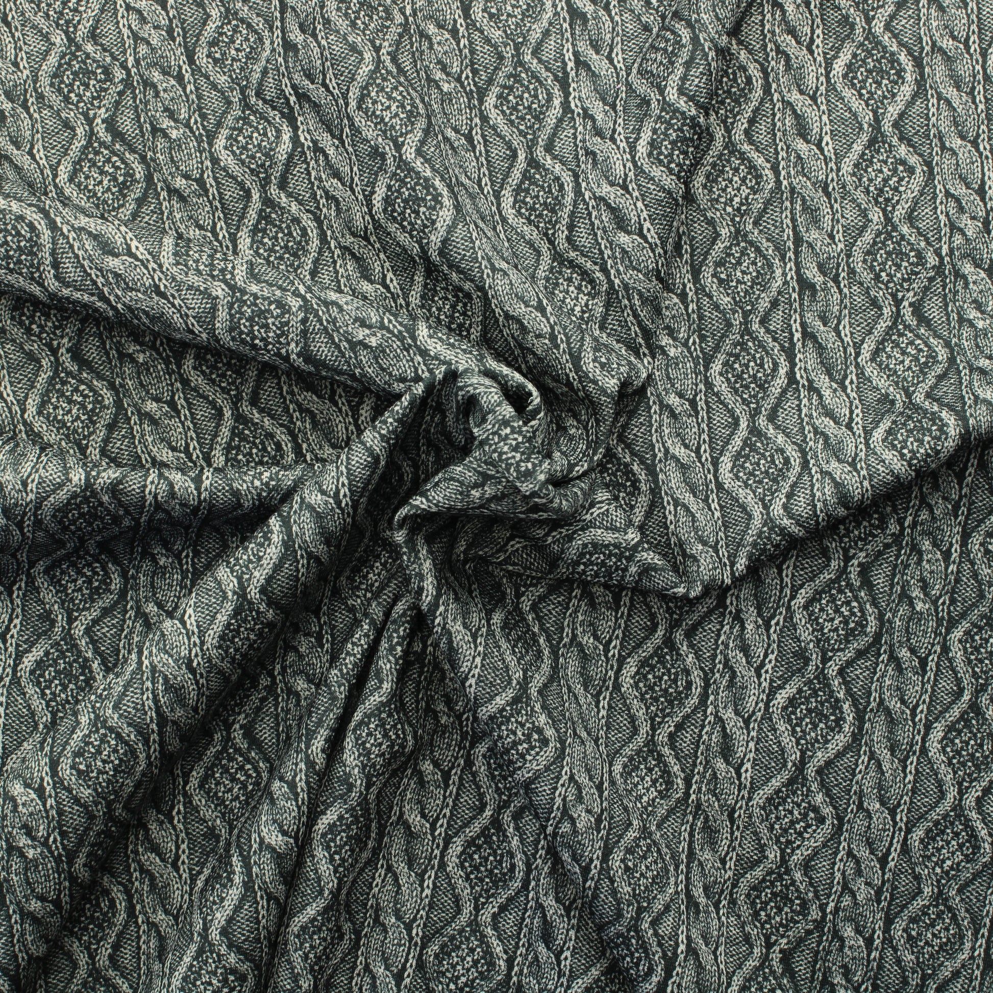 Tummanharmaa neuloskuvioinen Tekokuituinen Neulos - Pala