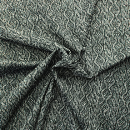 Tummanharmaa neuloskuvioinen Tekokuituinen Neulos - Pala