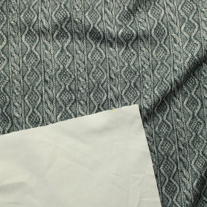 Tummanharmaa neuloskuvioinen Tekokuituinen Neulos - Pala