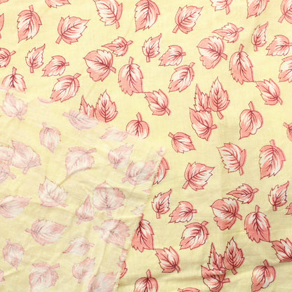 Vaaleankeltainen Lehti Ohuehko Puuvilla - Pala