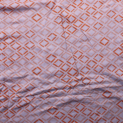 Violetti oranssikuvioinen Ohut Trikoo - Pala