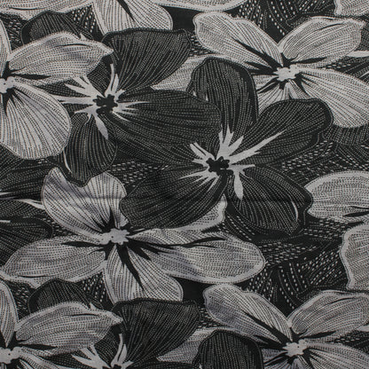 Harmaanmusta Ohut Trikoo - Pala