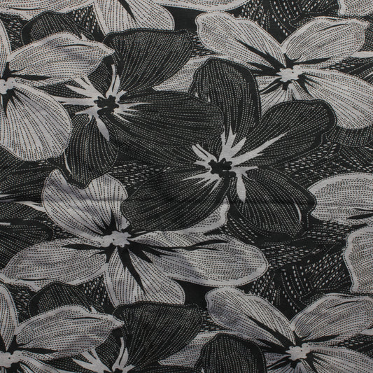 Harmaanmusta Ohut Trikoo - Pala