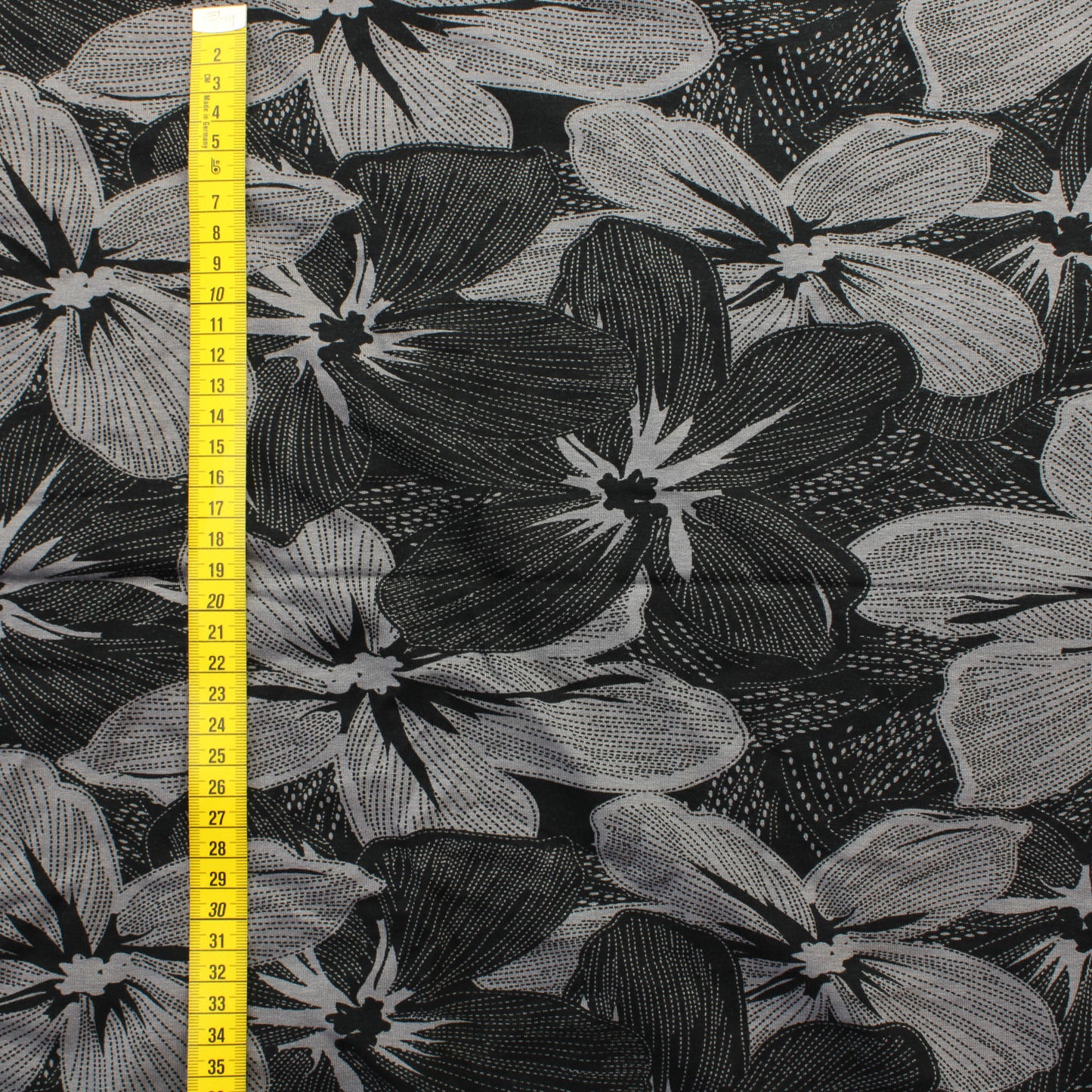 Harmaanmusta Ohut Trikoo - Pala