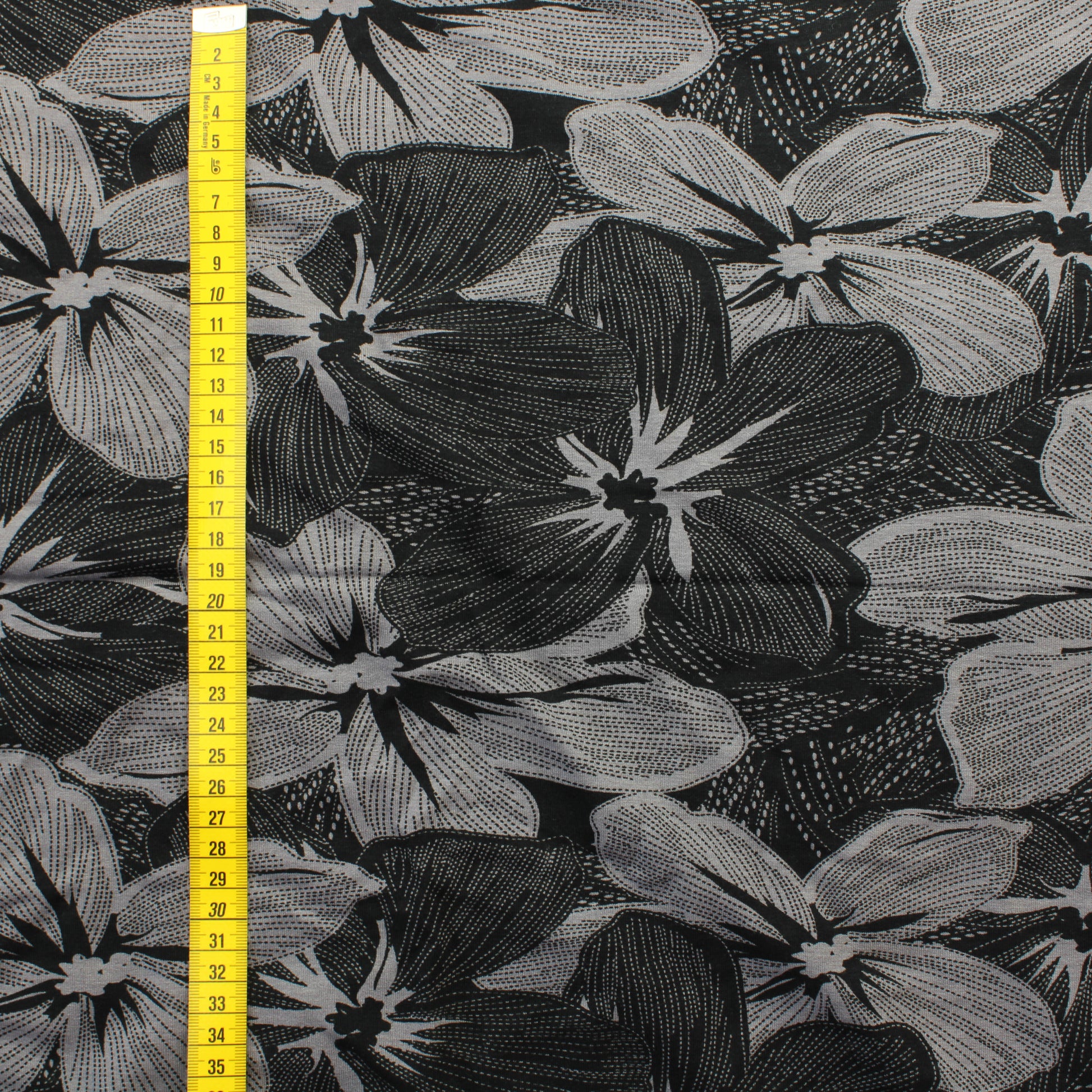 Harmaanmusta Ohut Trikoo - Pala