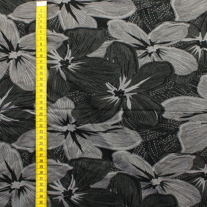 Harmaanmusta Ohut Trikoo - Pala