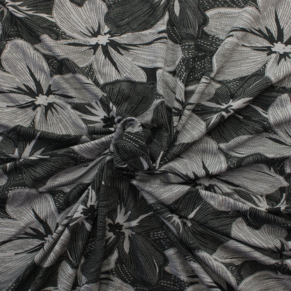 Harmaanmusta Ohut Trikoo - Pala