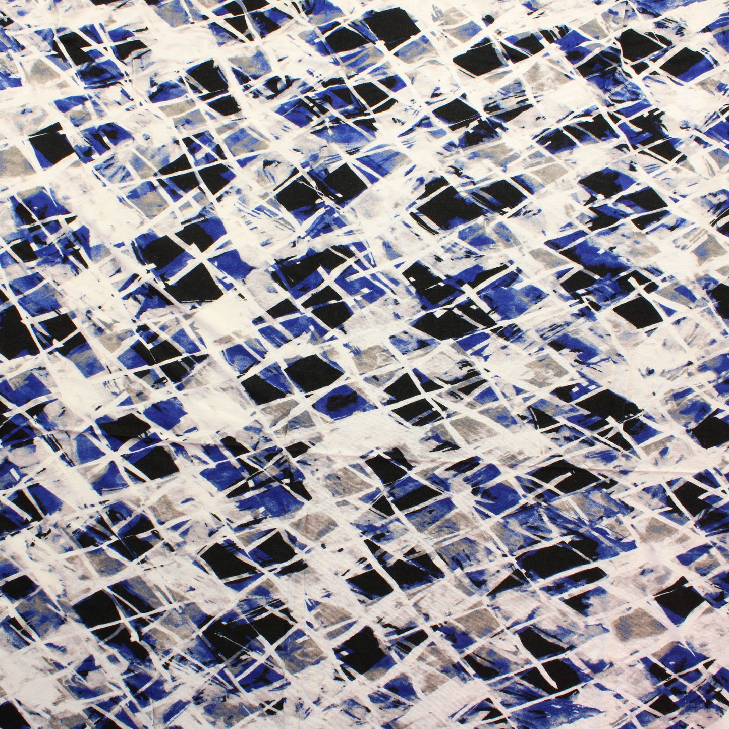 Sinivalkomusta kuviollinen Trikoo - Pala