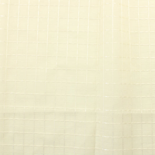Luonnonvalkoinen Ruudullinen Verhokangas - Pala
