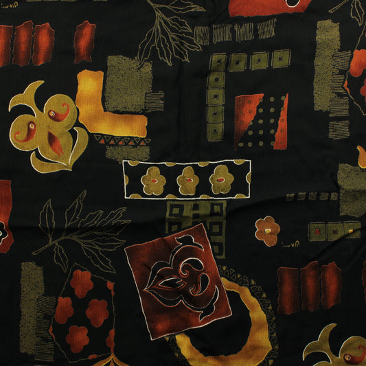 Mustapohjainen kuviollinen Viskoosi - Pala