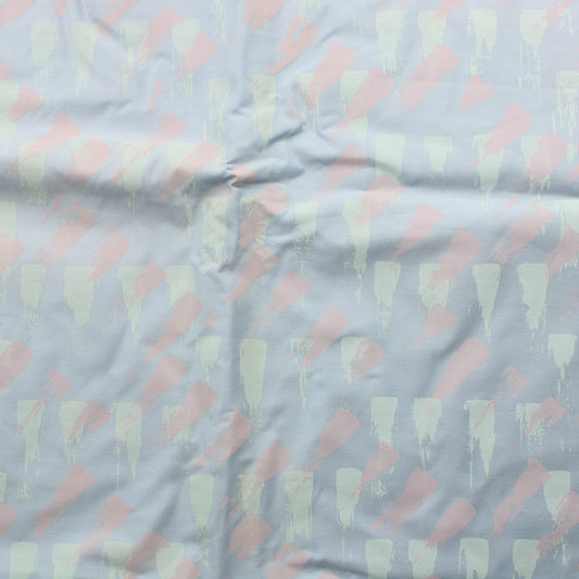 Vaalean violetinharmaa kuviollinen Puuvillasekoite - Pala