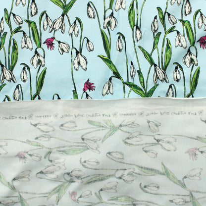 Nuppu Print Lumikello Vaaleasininen Trikoo - Pala