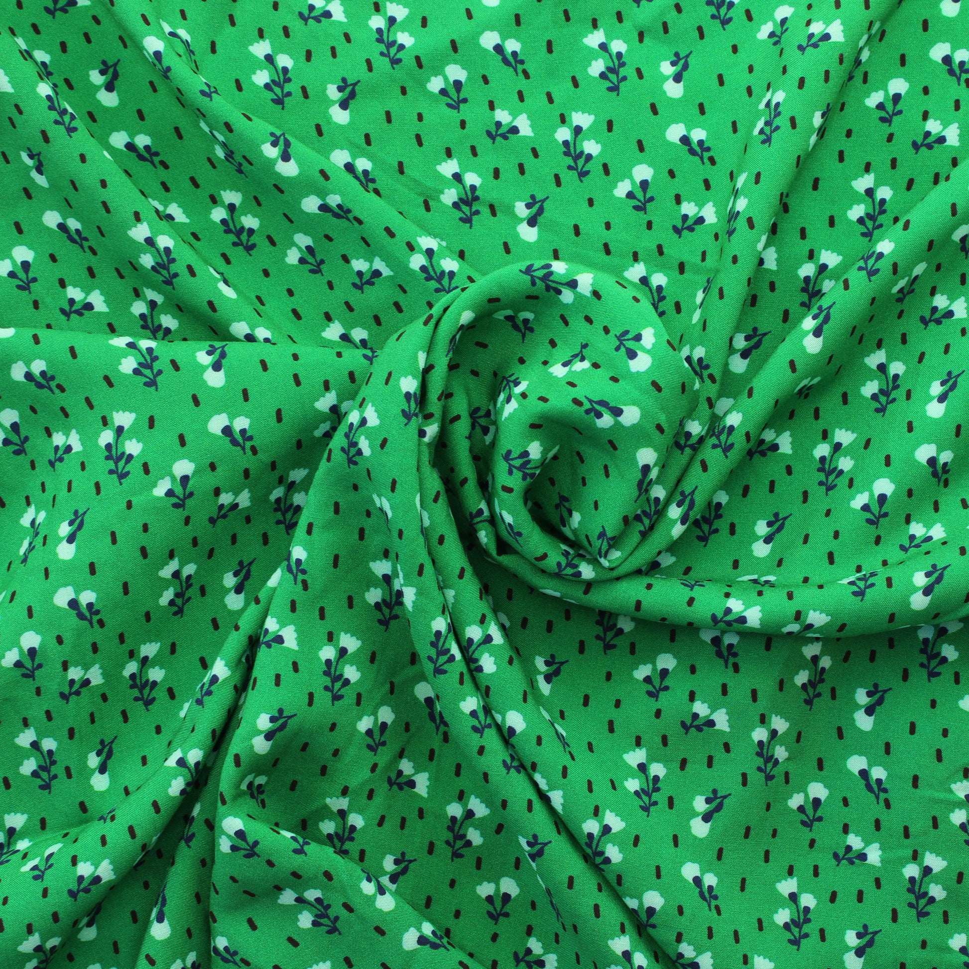 Waltz by jolijou Vihreä kukikas Viskoosi - Pala