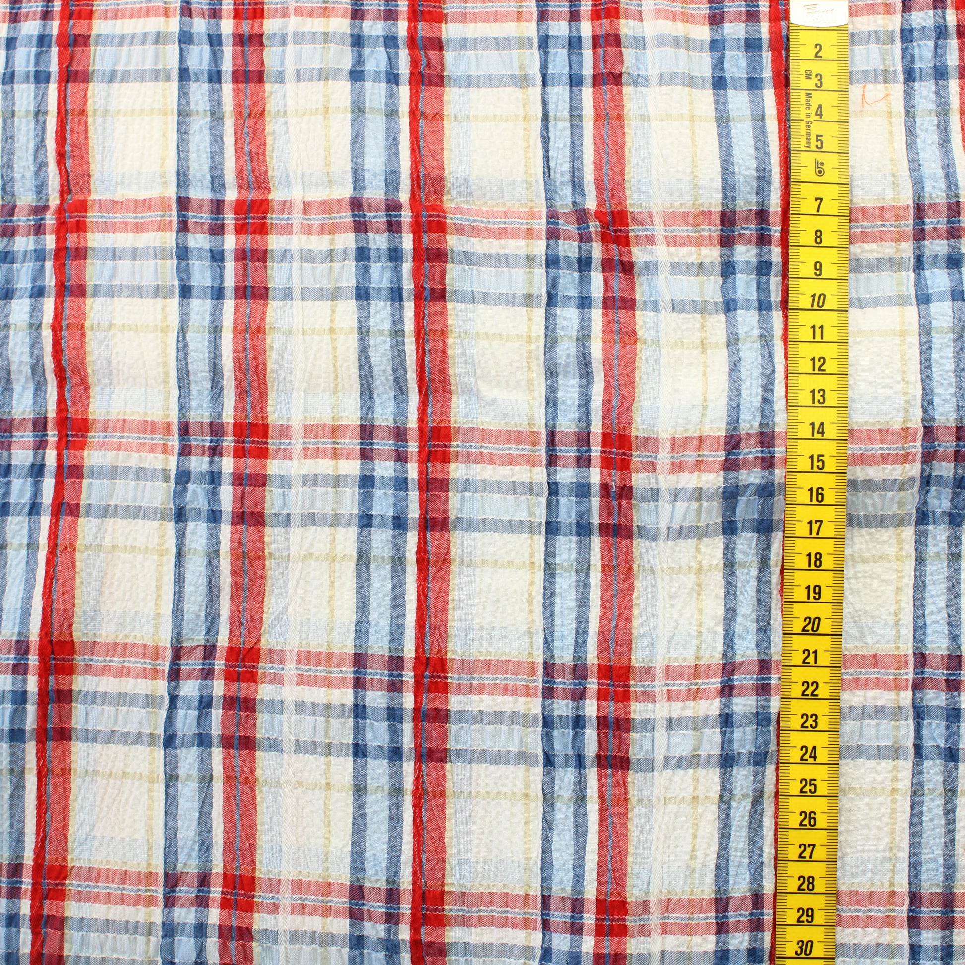 Ruudullinen rypytetty Puuvillasekoite - Pala