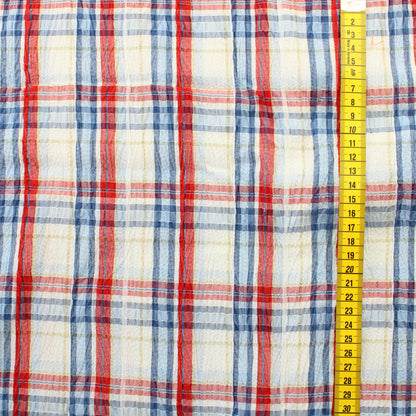 Ruudullinen rypytetty Puuvillasekoite - Pala