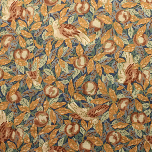 Ruskeasävyinen Omena ja Kukka Paksuhko Puuvilla - Pala